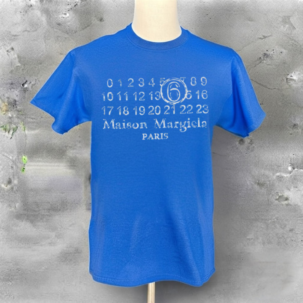 Maison Margiela Paris Number Circle Logo Fashion Graphic T-Shirt